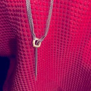 David Yurman 16” silver/gold necklace